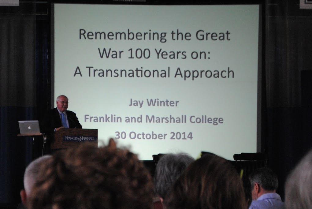 Notable historian Jay Winter visited for this week’s Common Hour, entitled “Making Sense of our Violent Times,” held in Mayser Center. He spoke of memory and commemmoration of previous times of conflict. Photo by Emma Brown