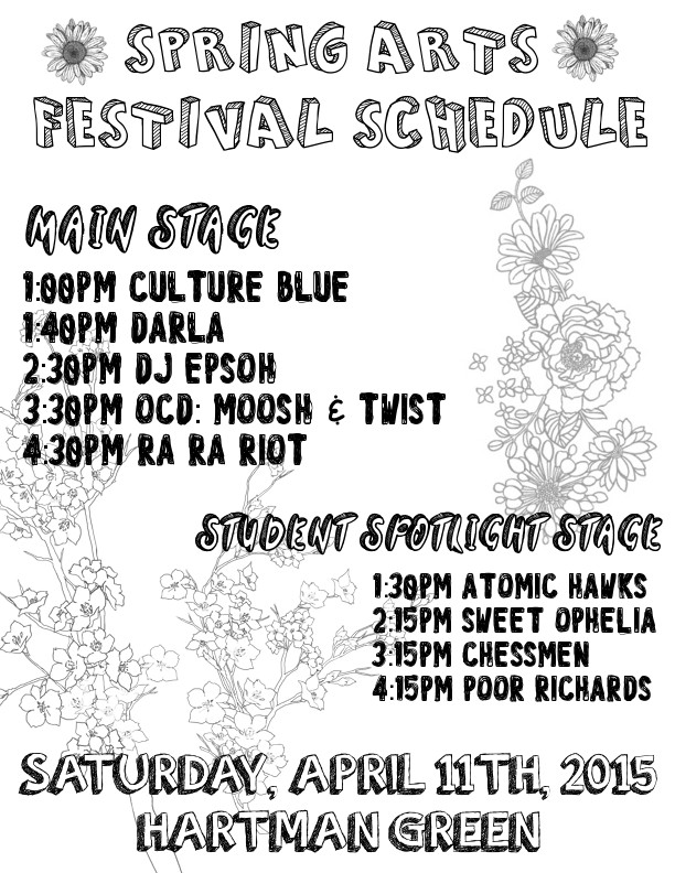 spring arts festival sechdule